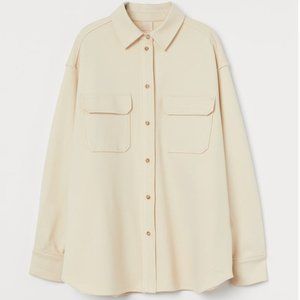 NWT - H&M Cream Shirt Jacket Shacket